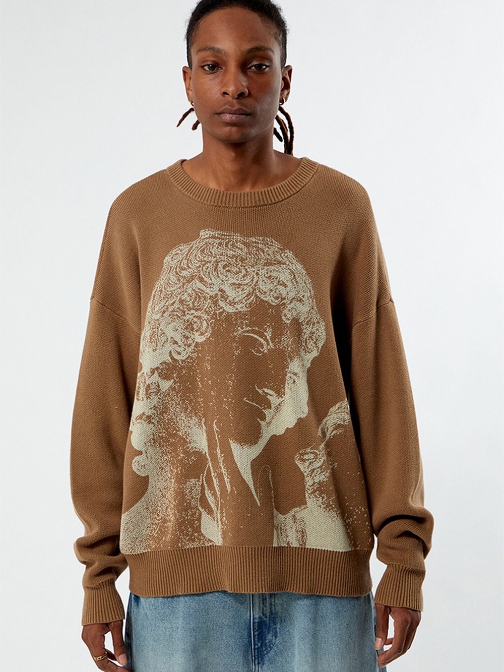 Pacsun Renaissance Printed Crew Neck Sweater